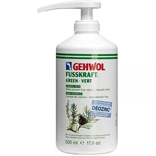 Gehwol Fusskraft, crema piedi alla menta, 500 ml, naturale antisettica, mentolo icy fresh