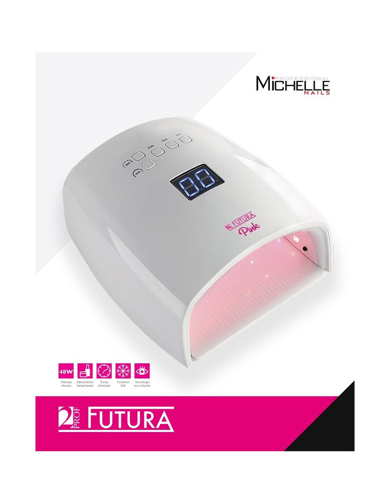 Lampada UV LED Futura Pink 48w con timer, Sensore automatico